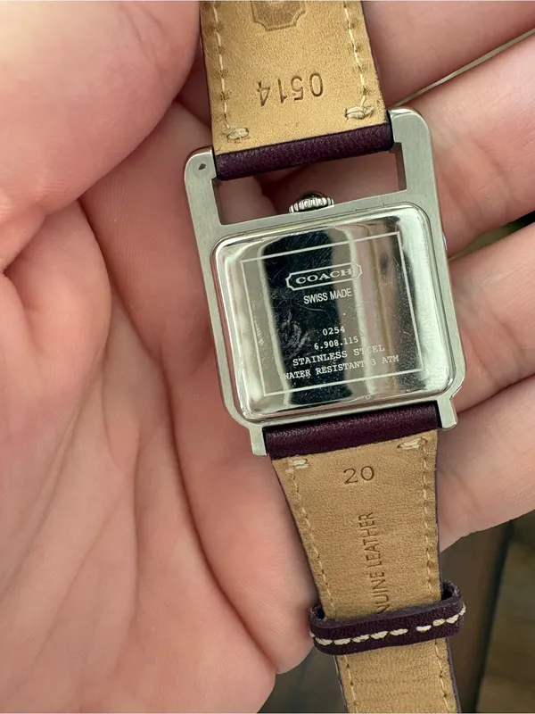 Coach Y2K Purple Leather Watch - Image 3