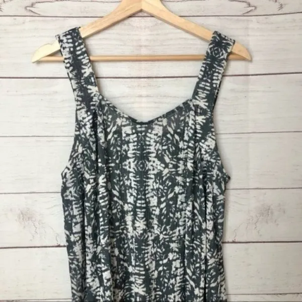 Zara Black & White Printed Trapeze‎ Sleeveless Maxi Dress S - Image 3