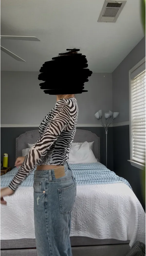 Princess Polly Sheer Zebra Long Sleeve Top - Image 3