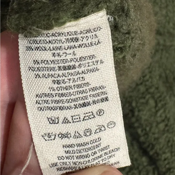 Free People Moss Cozy Up Cardigan Jacket Green Women’s Medium - Image 4
