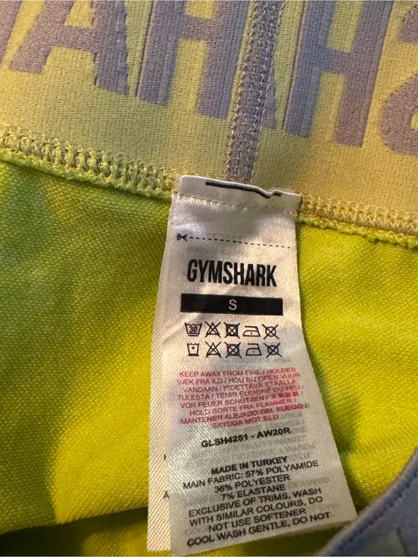 Gymshark Neon Yellow Green Athletic Training Shorts small - Image 4