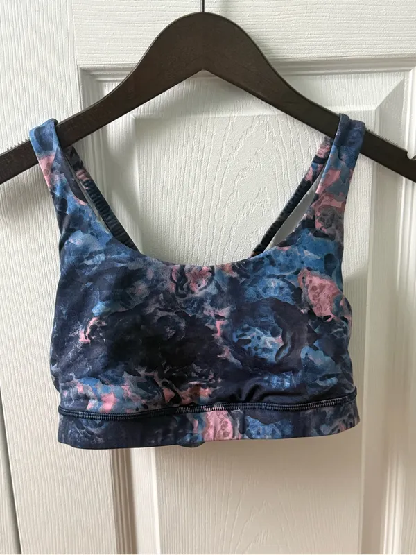 Lululemon Energy Bra in the Moody Mirage Bark Berry Deep Navy - Image 2
