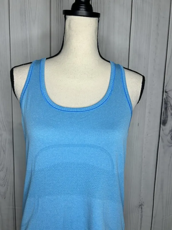 Lululemon Swiftly Tech Racerback Womens Sz 10 Brisk Blue Running Tank Top - Image 2