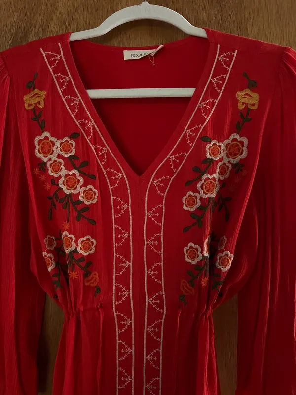 Roolee floral red maxi dress  - Image 9