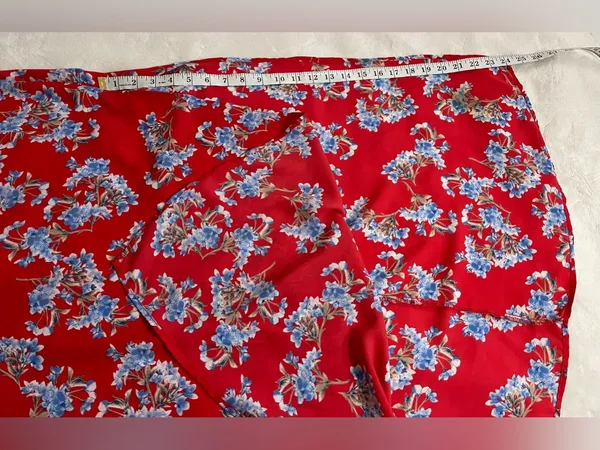 Lush Red Floral Sleeveless Maxi Dress with Open Back Size L NWT - Image 9