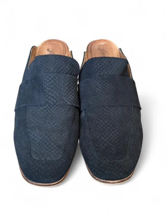 Free People At Ease Loafer Mule Black Snake Skin Embossed Slip-On Clog Size 40.5 - Image 4