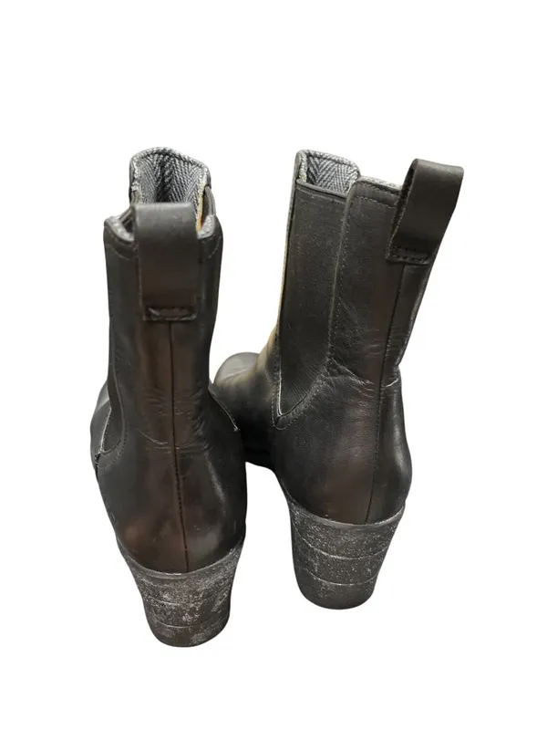 UGG Dupree wms black leather waterproof chelsea wedge ankle boots sz 8 SKU 10769 - Image 12