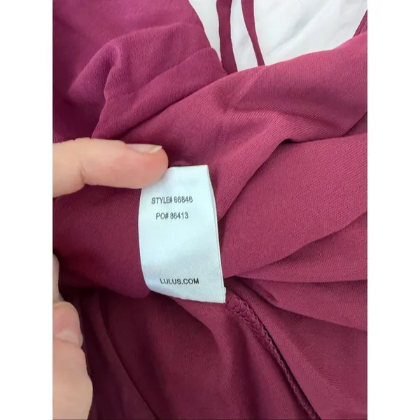 NWT Lulu's My Whole Heart Plum Long Sleeve Wrap Dress Size S - Image 10