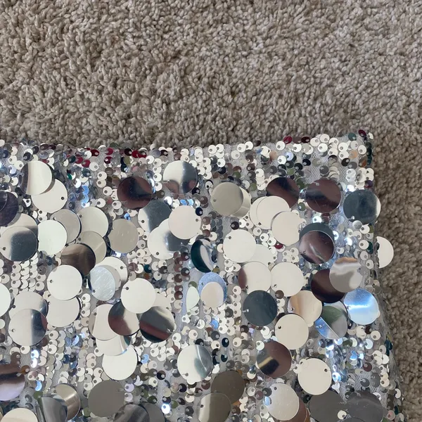 Edikted Dazzling Silver Mini Skirt - Image 3