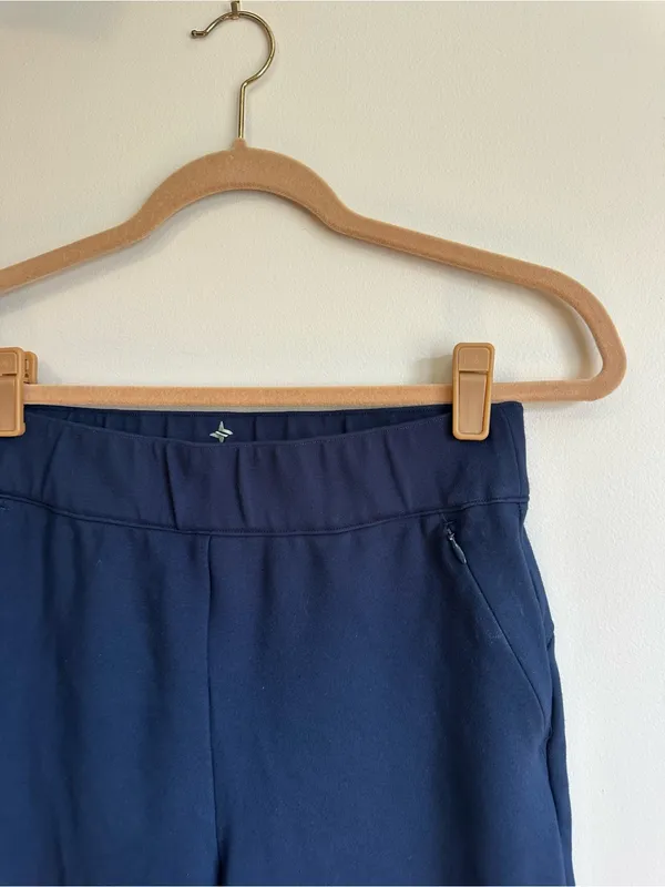 Tuckernuck Pull On Elastic Waist Stretch Trousers Womens Medium Navy Blue - Image 2