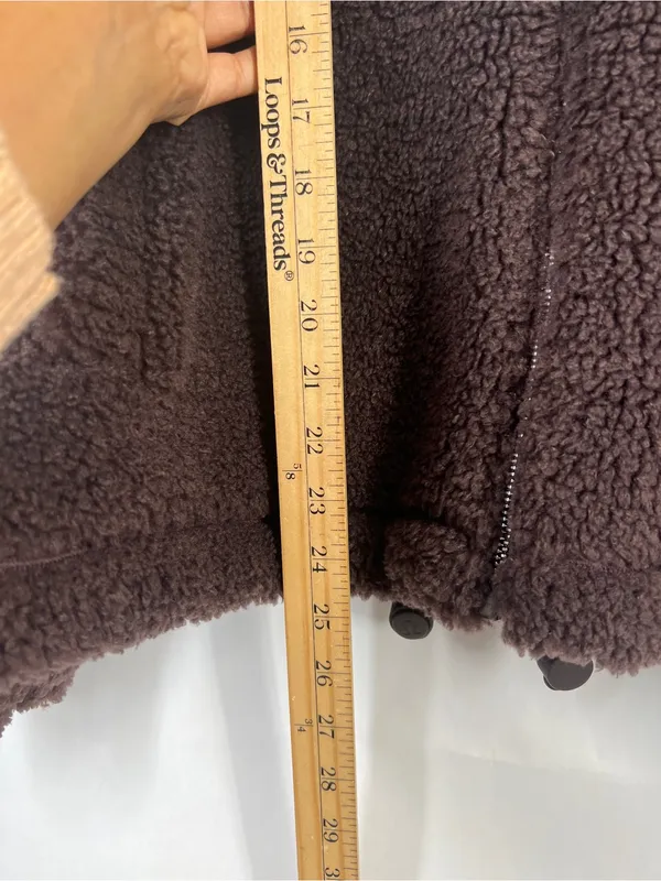 Lululemon Cinchable Fleece Zip-Up Jacket Dark Brown Size 12 - Image 12