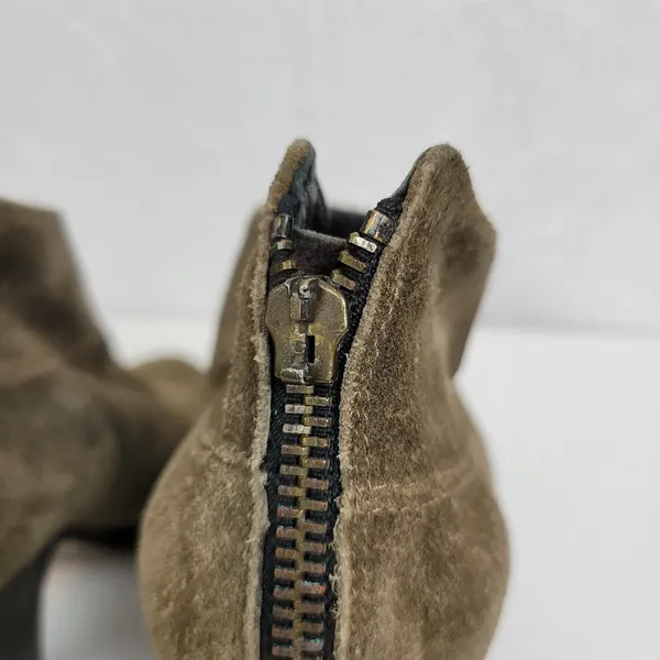 Fiorentini & Baker Womens Boots Size 40 Brown Suede Back Zip Ankle Heels - Image 3