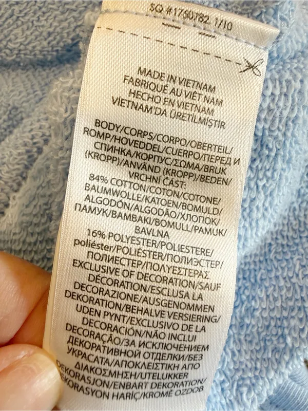 POLO RALPH LAUREN Polo Collared Sweatshirt in Baby Blue size Small Preppy - Image 7