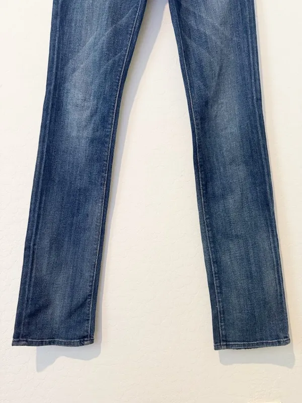 7‎ For All Mankind Kimmie Jeans Size 25 Blue Denim Low Rise Straight Leg Capsule - Image 3