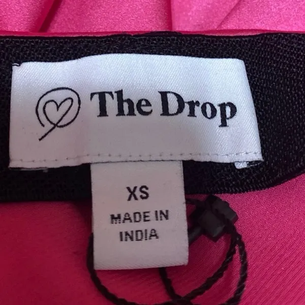 The Drop Women's Pink Silky Satin Mid Straight A-line Flared Slip Skirt Size XS - Image 4