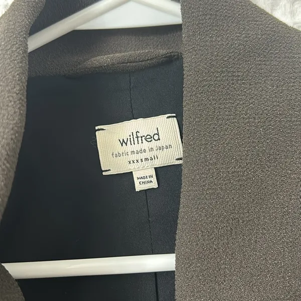 Aritzia Wilfred Mayet Crepe Jacket in Olive Green Size XXXS - Image 7