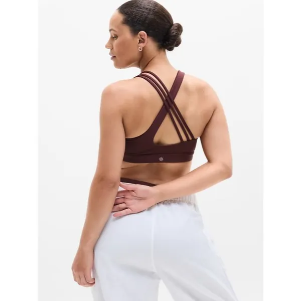 New Athleta M Train Free Sports Bra Medium Cup A-C Garnet - Image 5