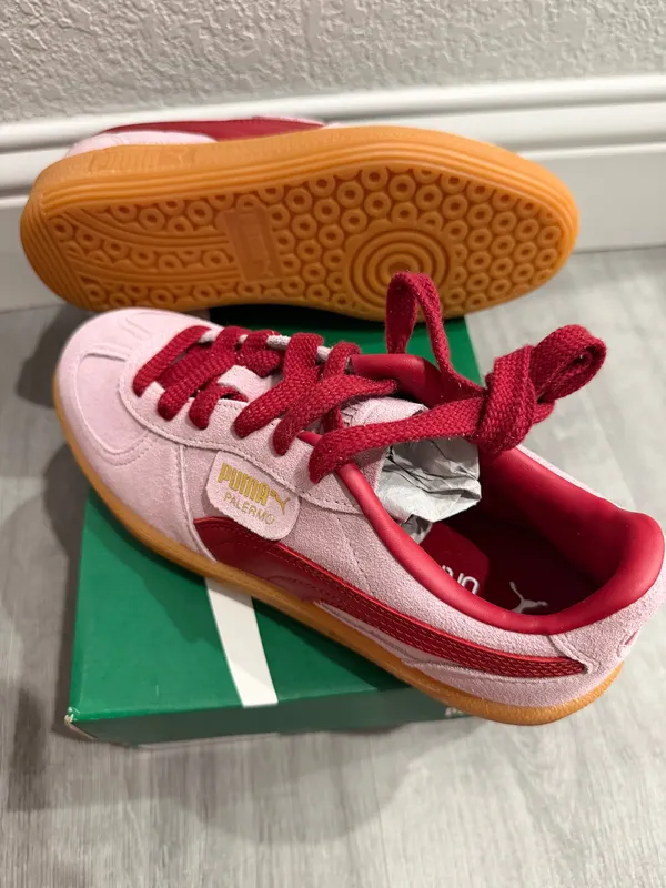 Puma Palermo Rose Mauve Dark Crimson Pink Suede Sneakers - Image 4