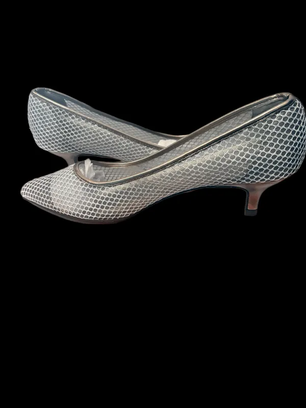 Mesh Sliver Heels Silver Size 8.5 - Image 2