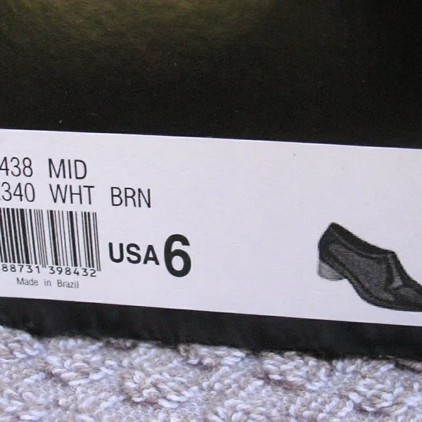 Melissa Womens 6 White Brown Mid Pump Shoes - Image 10