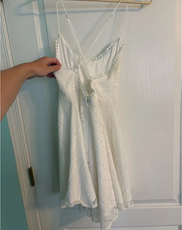 Selfie Leslie White Mini Dress - Image 5