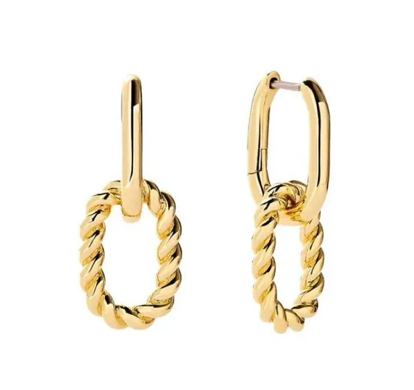 Elegant Gold Hoop Earrings - Image 4