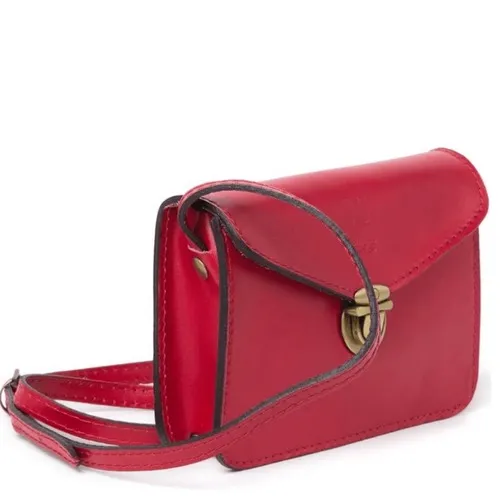 MASSIMO CASTELLO Tamonato Italian Leather Crossbody Bag Designer Luxury, Red NWT - Image 7