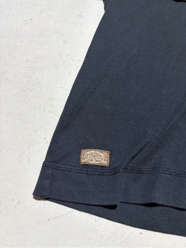 Lauren Ralph Lauren jeans co Black Long-Sleeve Top elbow patches XL - Image 8
