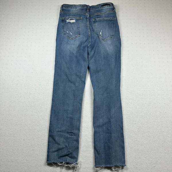 Risen Women’s High Rise Distressed Jeans Size 29 Raw Hem Skinny Ankle - Image 5