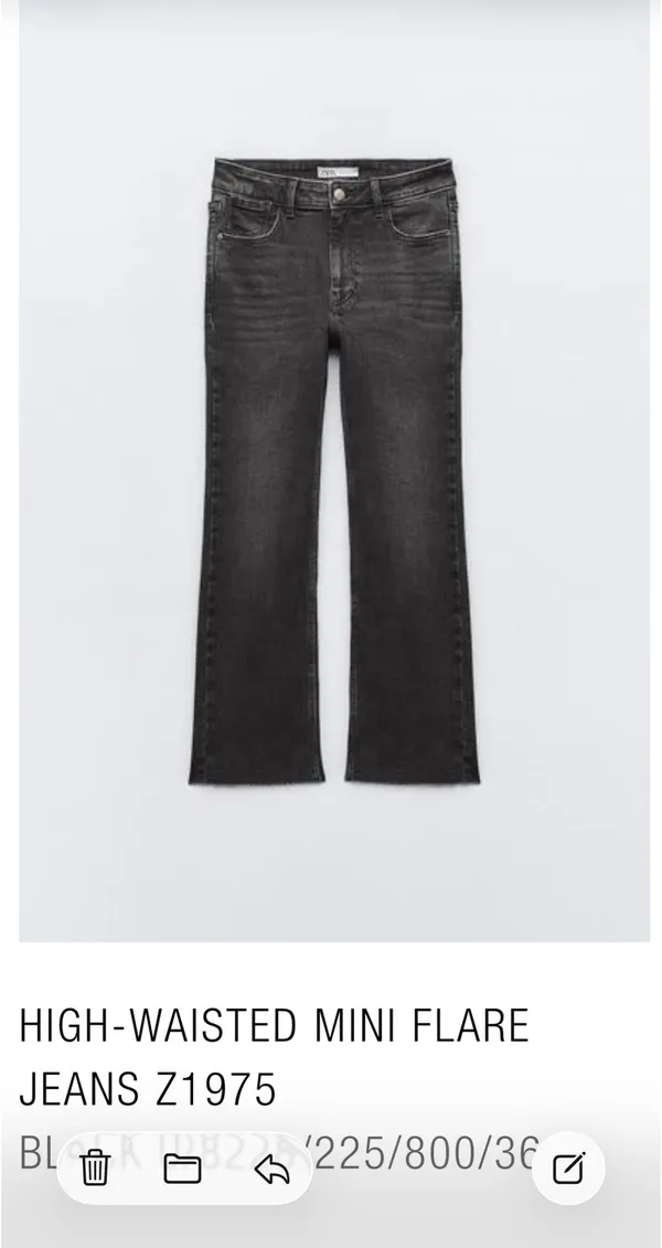 ZARA High-Waisted Mini Flare Jeans - Image 2