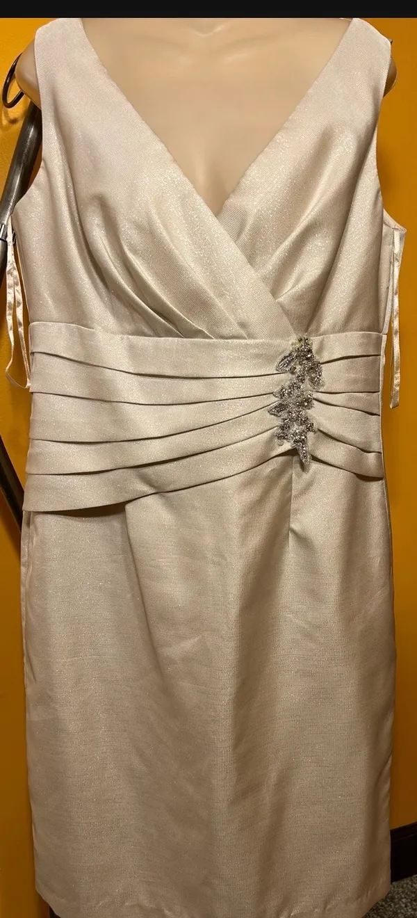 MKM Designs Elegant champagne-colored dress. Size 14. $36. - Image 2