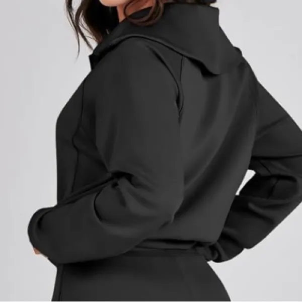 Black Quarter Zip Up Sweatshirt - Image 3
