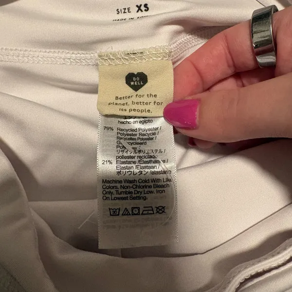 Madewell MWL White Athletic Skort XS Built-In Shorts Active - Image 5