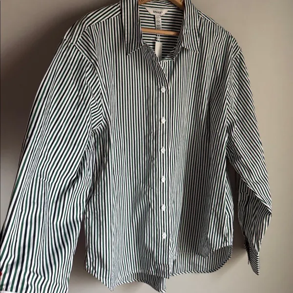 NEW SPANX® Poplin Oversized Button-Up Shirt XL - Image 6