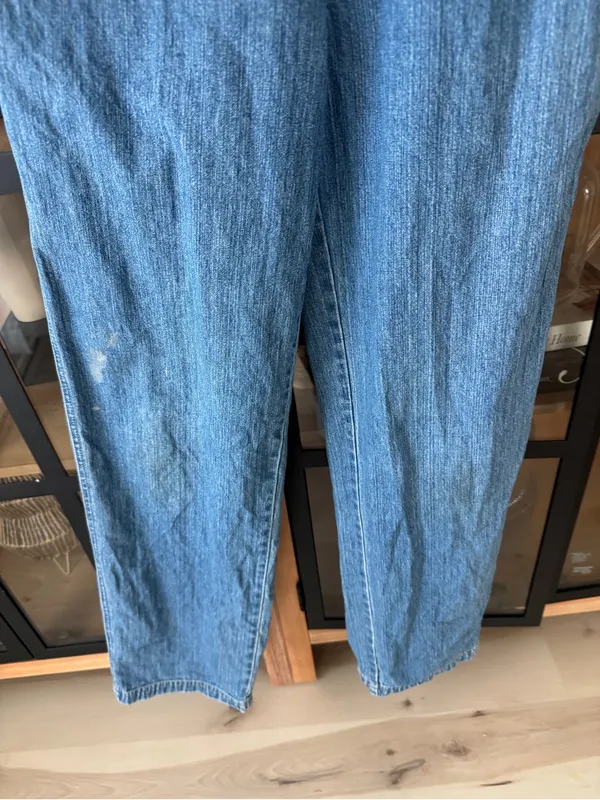 Vintage y2k Xhilaration denim overalls wide leg light wash 90s mom baggy - Image 6