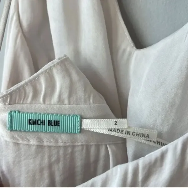 Kimchi Blue White Silky T Strap Midi Dress - Image 6