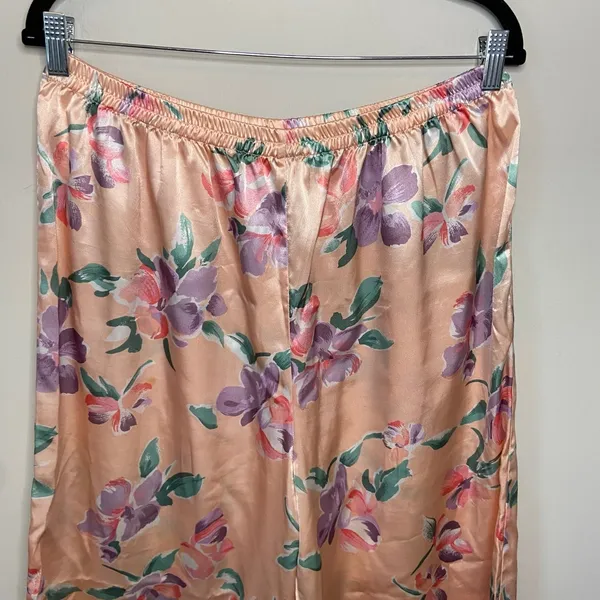 Victoria’s Secret Gold Label Pink Floral Pajama PJ Pants Size Large Vintage - Image 2