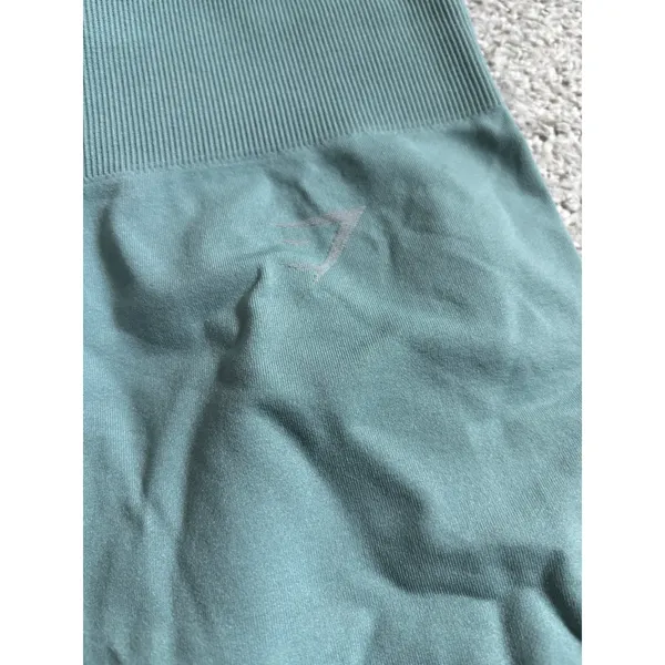 Gymshark Vital Seamless 2.0 Leggings Sage Green High Waisted Activewear M - Image 4