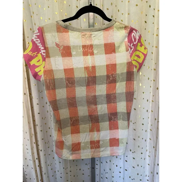 For Keeps Women's Saddle Bronco Novelty Mixed Print Scoop Neck T-Shirt M - Image 2