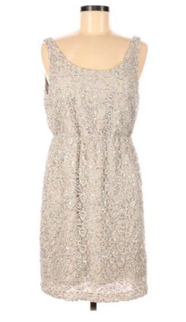 Miss Me Couture Cream Sequin Dress - Image 2