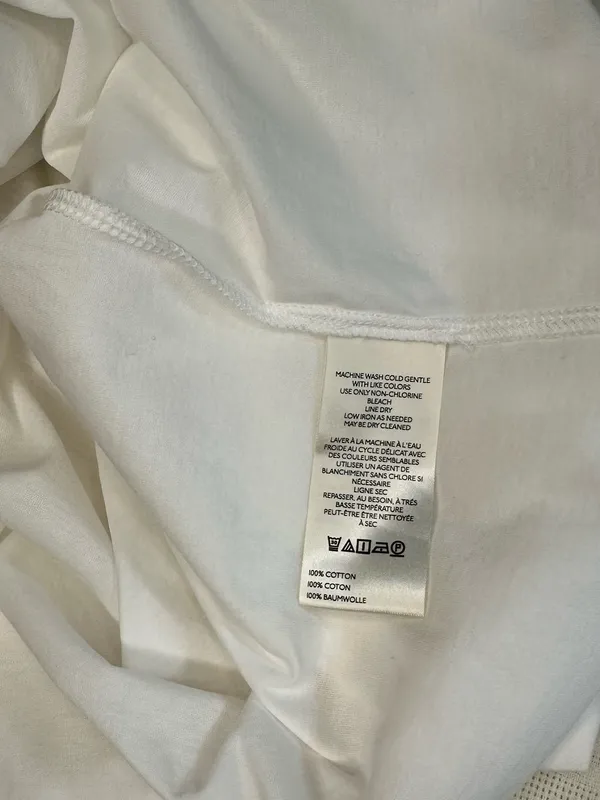 Maeve White Boxy Crop Tee with Lime Green Emblem 100% Cotton - Image 14