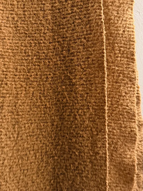 aerie Golden Mustard Textured Knit Scarf Wrap - Image 4
