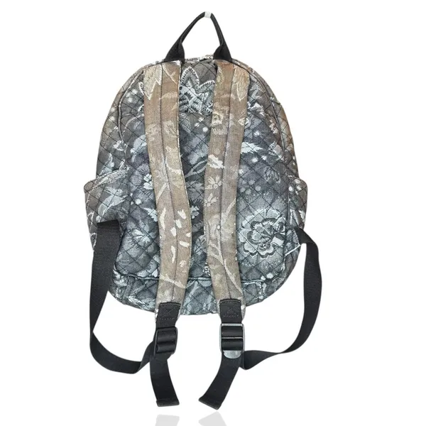 Vera Bradley Cloud Gray Paisley Print Quilted Fabric Backpack‎ - Image 4