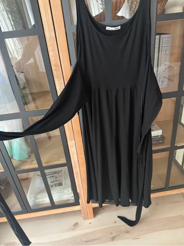 Reformation August Midi Dress tie front adjustable scoop round neck tencel wrap - Image 9