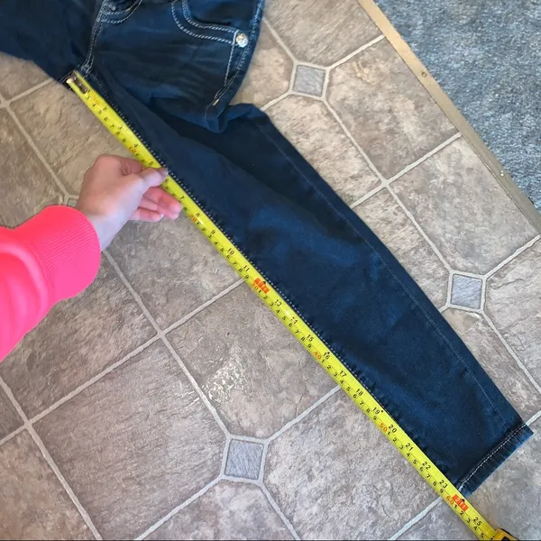 Miss Me Signature Skinny Crop Jeans Dark Wash 24 Angel Wing Cross - Image 12