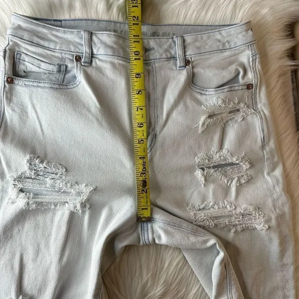 American Eagle Outfitters Mom Jeans Ripped High Waist Size 8 Short - Image 6