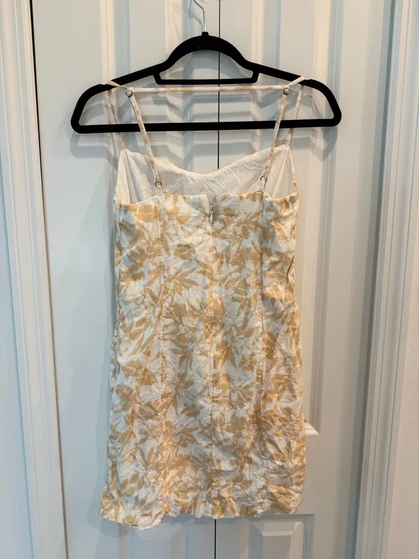 Abercrombie & Fitch Tropical Print Linen Blend Mini Dress - Image 4