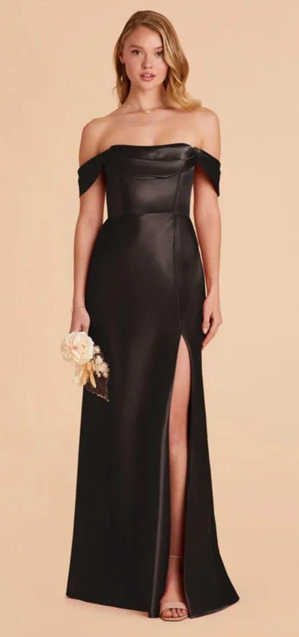 Birdy Grey Satin Black Mia Convertible Dress - Image 2