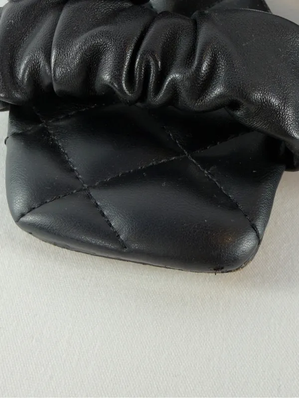 Revolve Sam Edelman Marlena Square Toe Quilted Sandal in Black Size 8.5 - Image 5