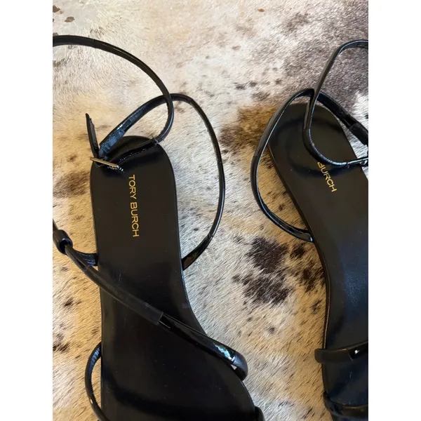 TORY BURCH Split Mignon Multi strap‎ Sandals Size 8.5 In Black - Image 3